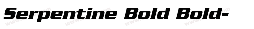 Serpentine Bold Bold字体转换